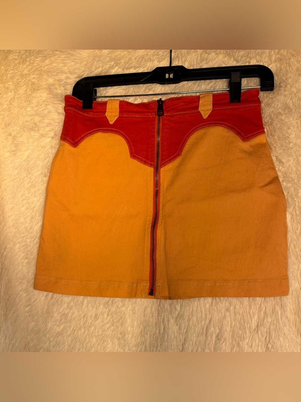 Free People Western Colorblock Mini Skirt Size M (Fits XS-S) - Picture 2 of 5